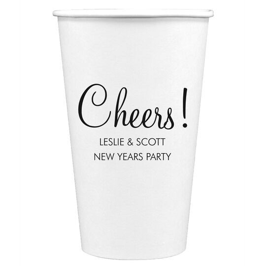 Perfect Cheers Paper Coffee Cups